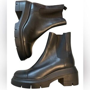 New Black Stuart Weitzman Norah Chelsea boots